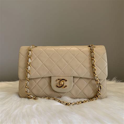 chanel dark beige classic flap|chanel vintage full flap.